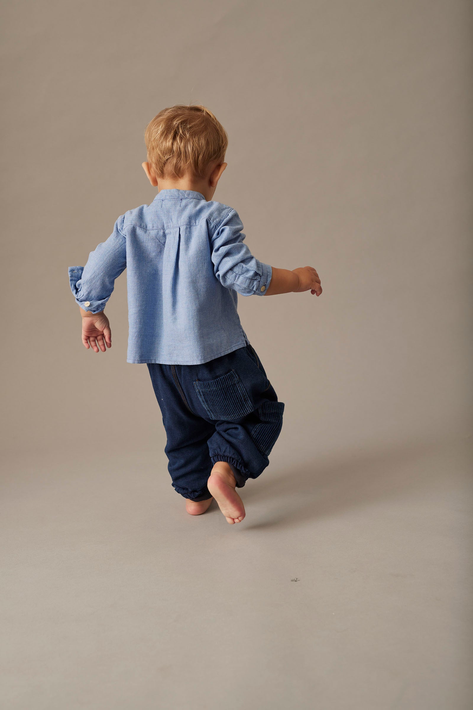 Dobby Denim Baby Pants