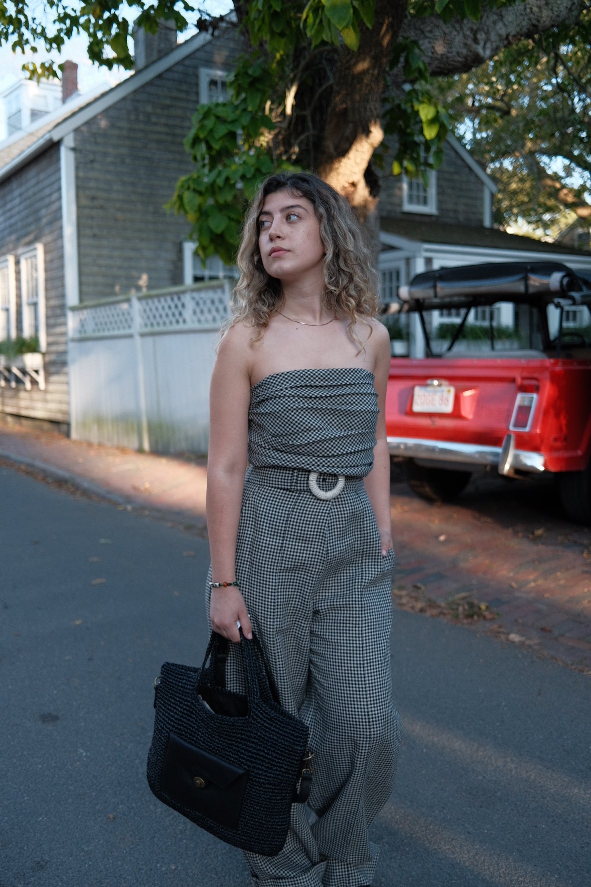 The LIDO Straw Tote Black
