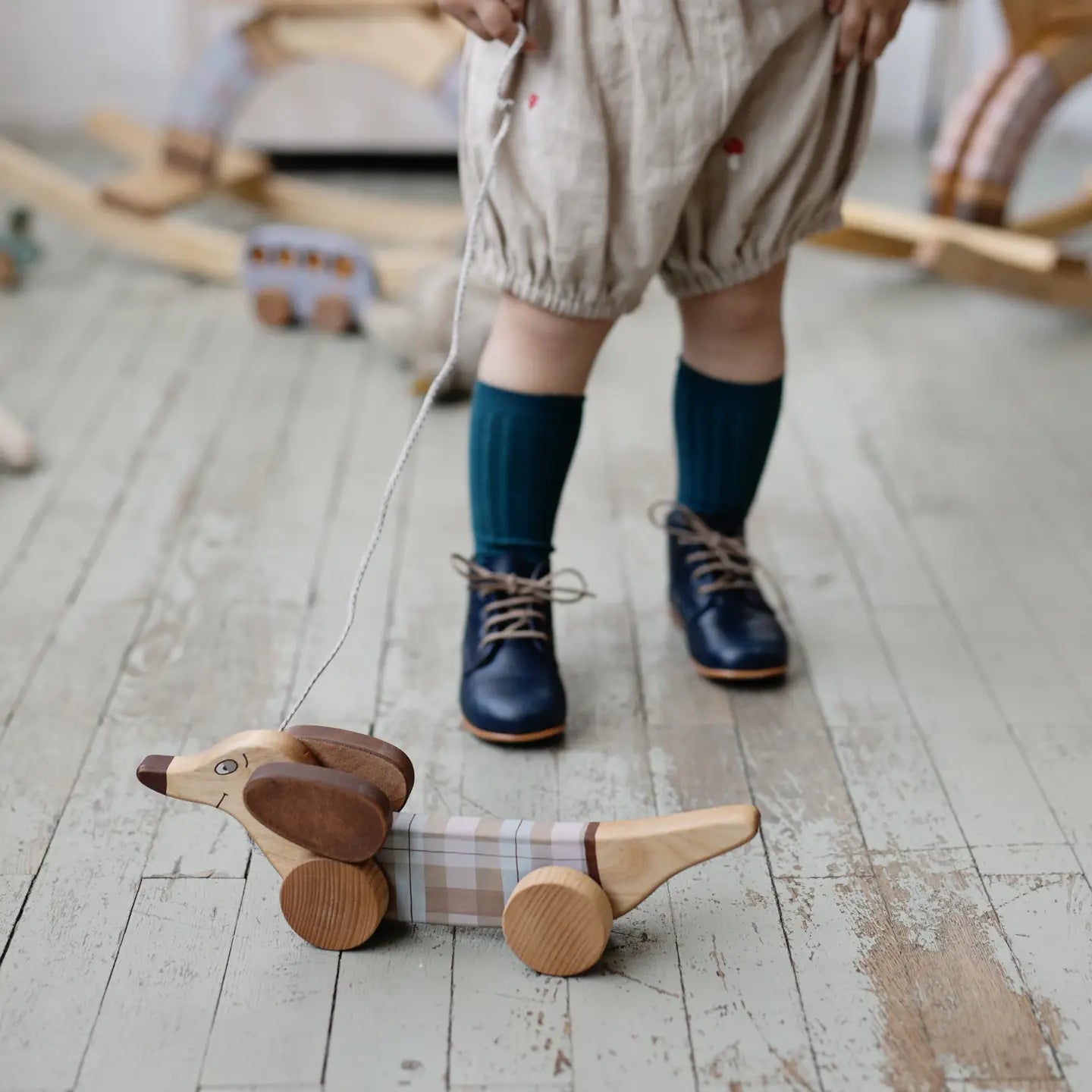 Pull Toy Pastel Sausage Dog