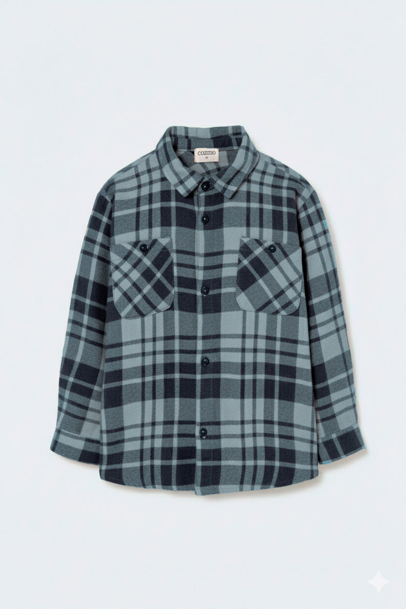 Soft Tartan Flannel Shirt Blue
