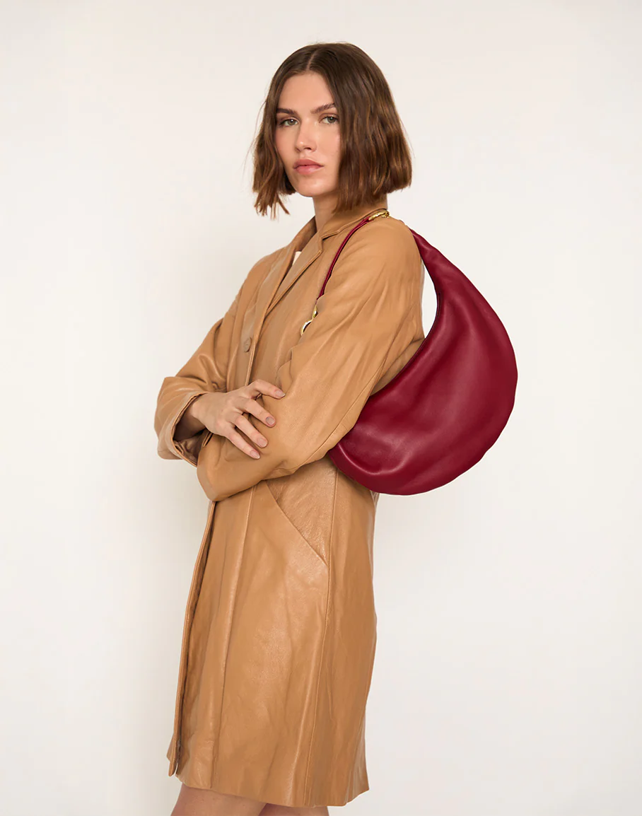 The Piccola Ring Bag Dark Cherry Red