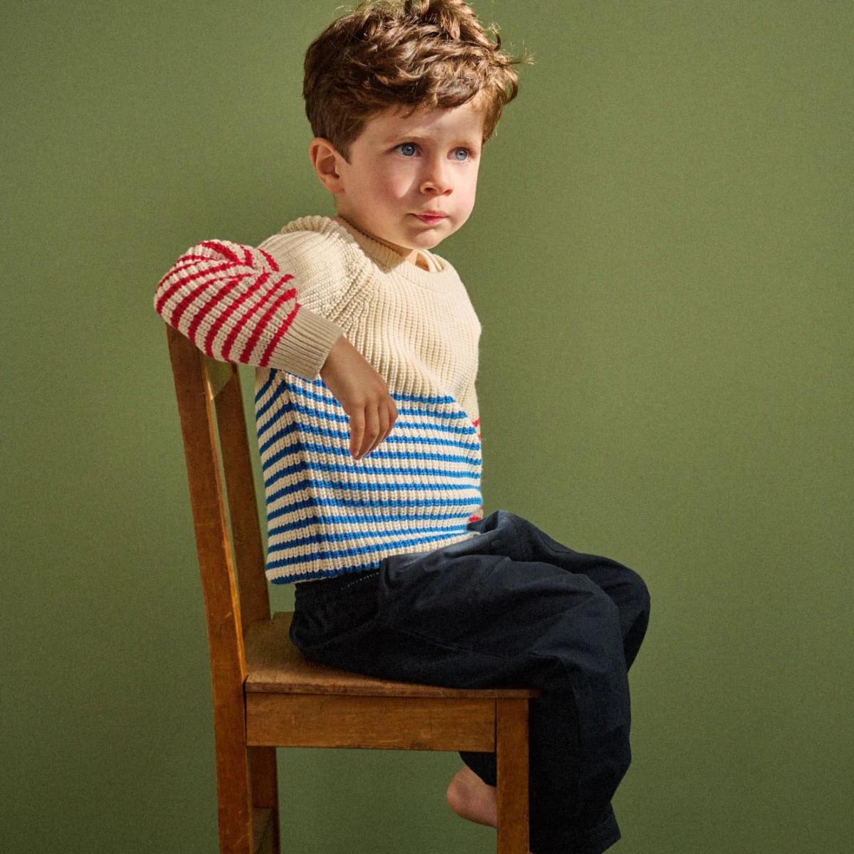 Billy Baby Jumper Mariner/Red Sailor Stripe