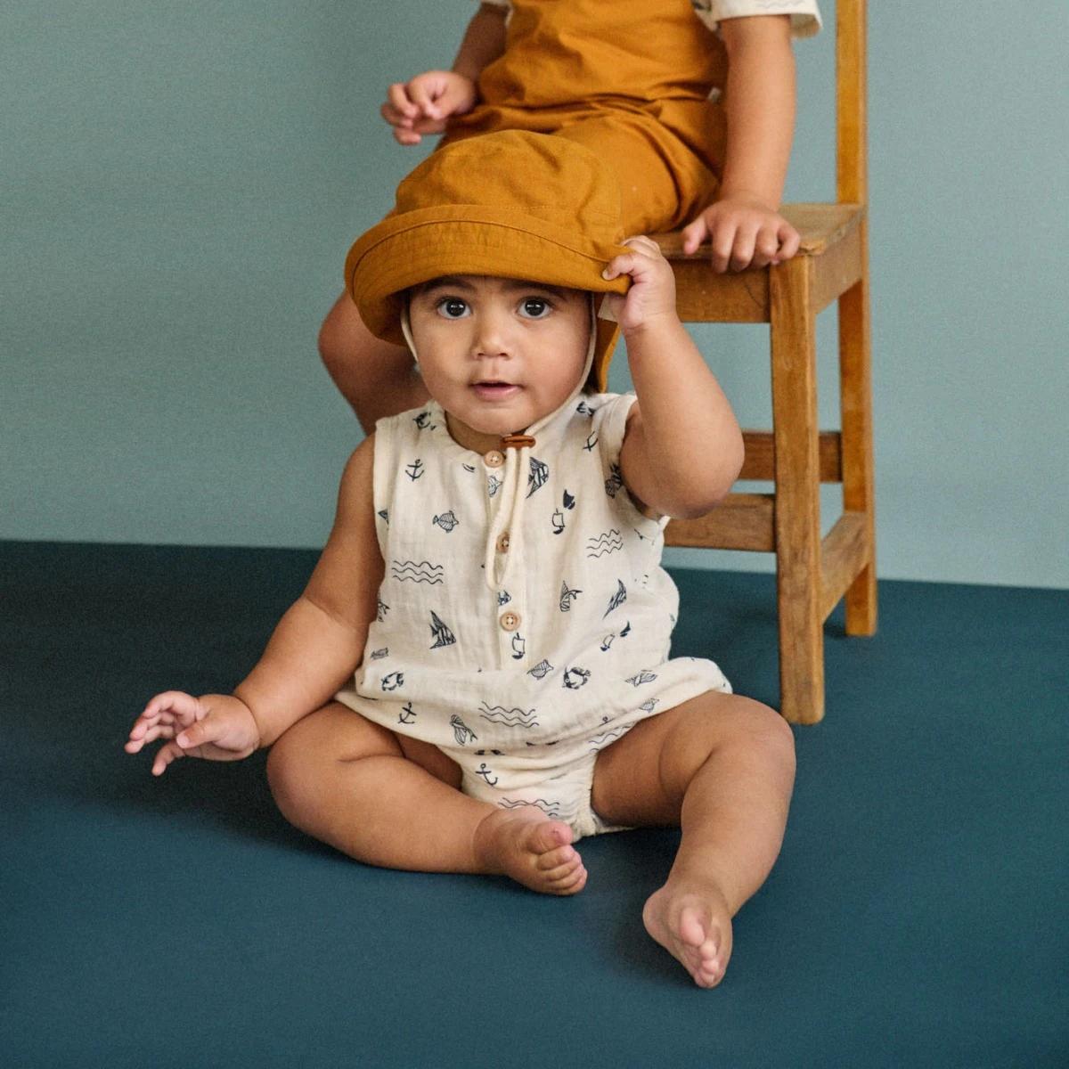 Cedar Suit Muslin Atlantic Natural Print