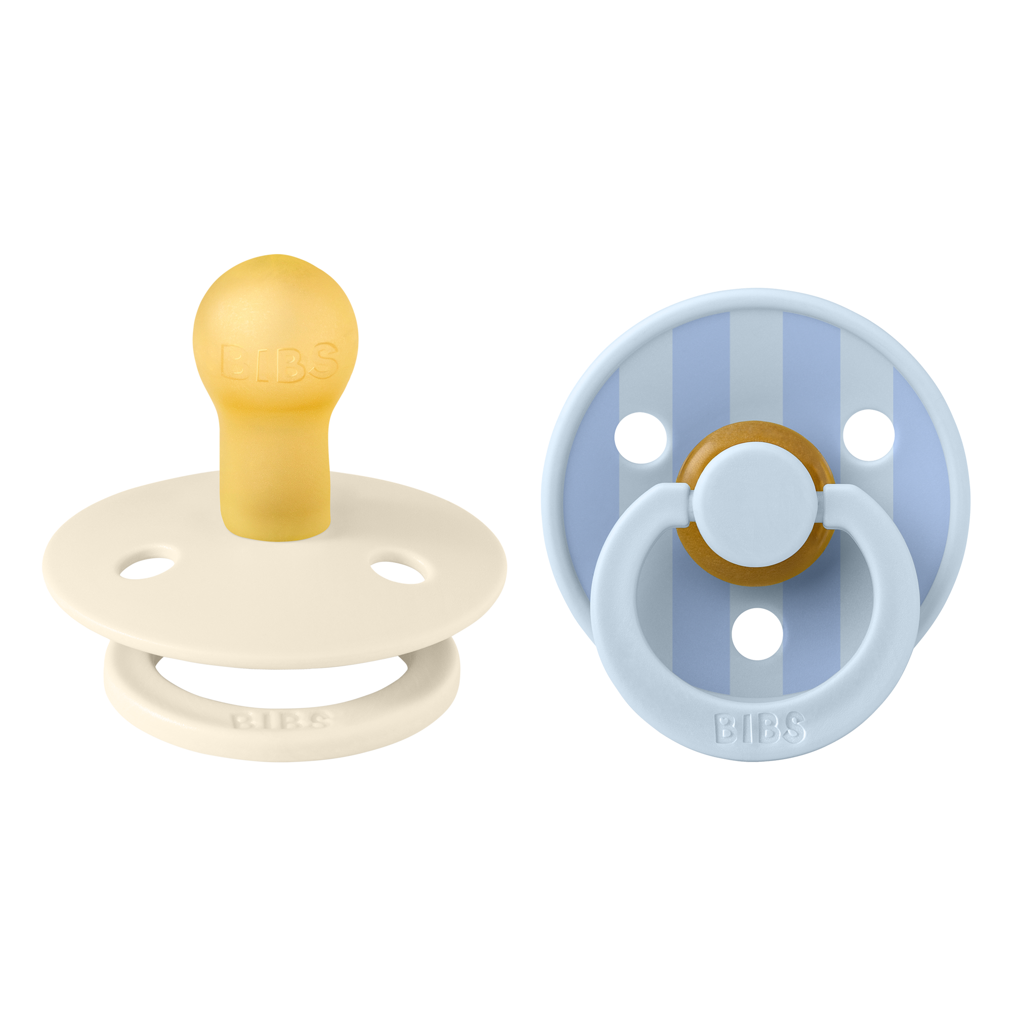 Bibs Pacifier 2 Pack - Baby Blue Dusty Blue mix