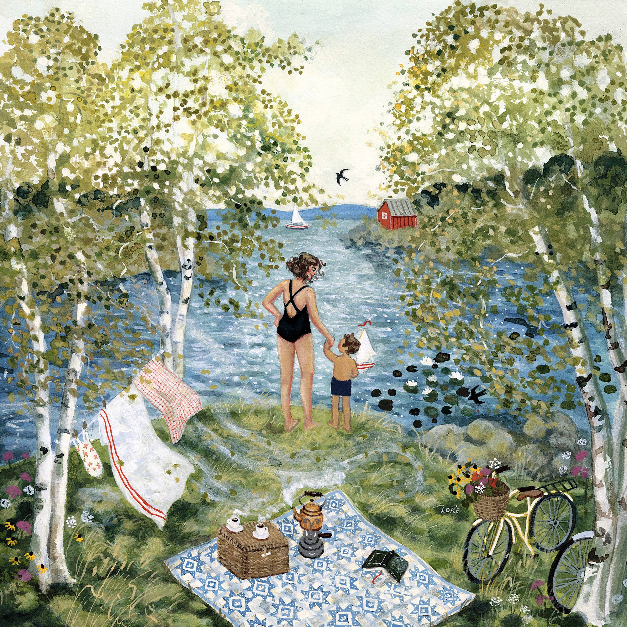 One Last Swim Art Print