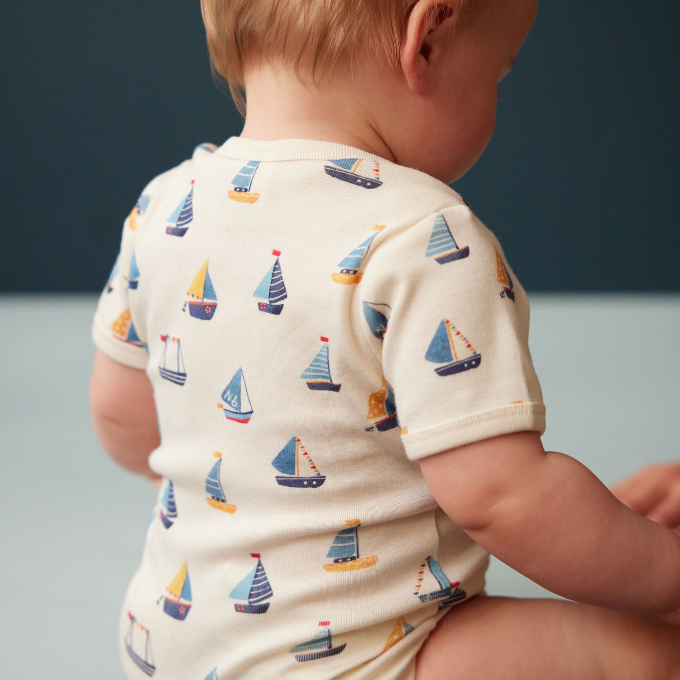 Short Sleeve Bodysuit - Regatta Print
