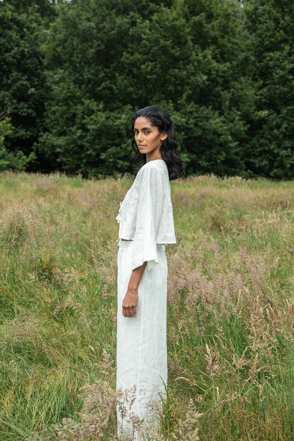 Zoya-May Linen Trouser in Snow White