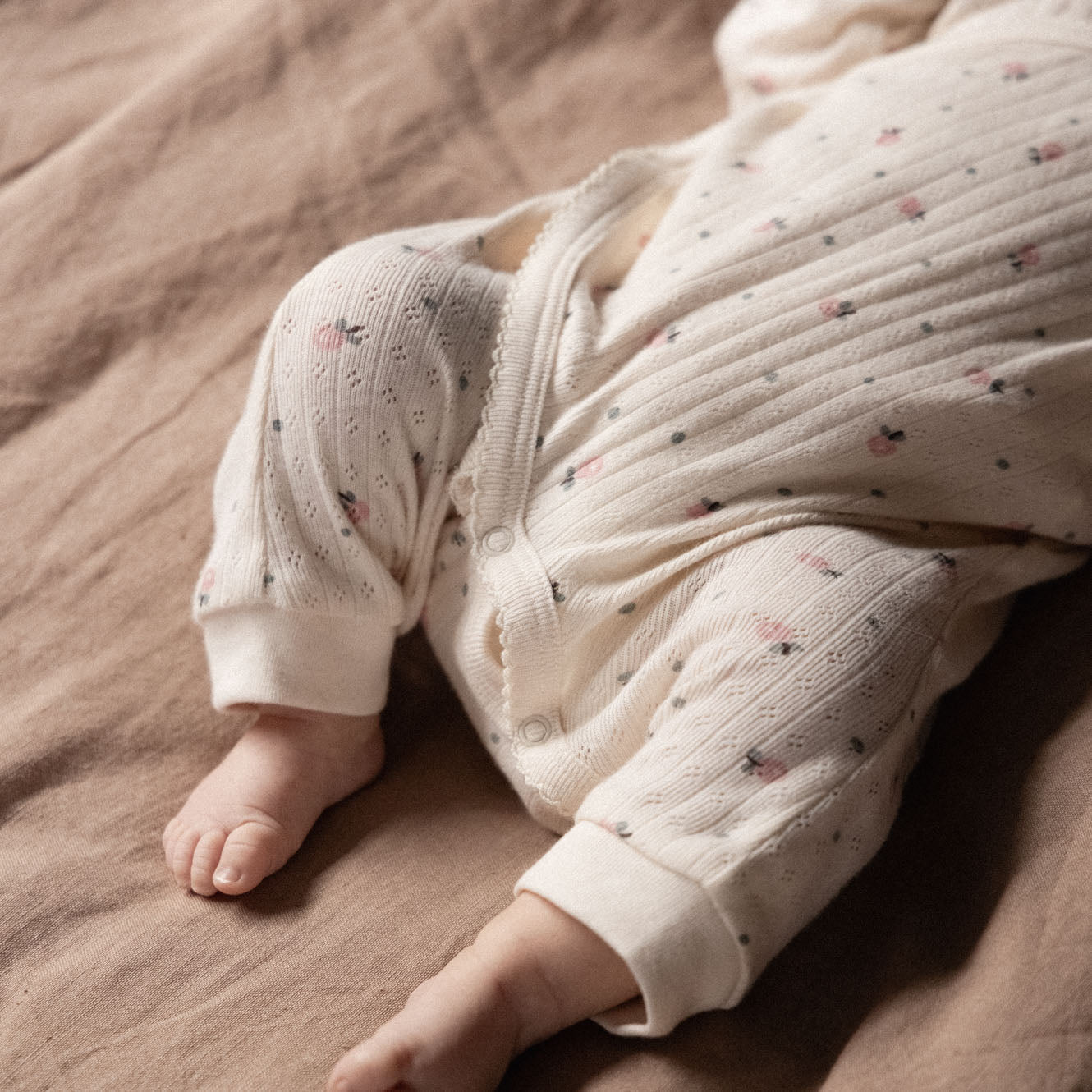 Pointelle Kimono Stretch and Grow - Posey Blossom