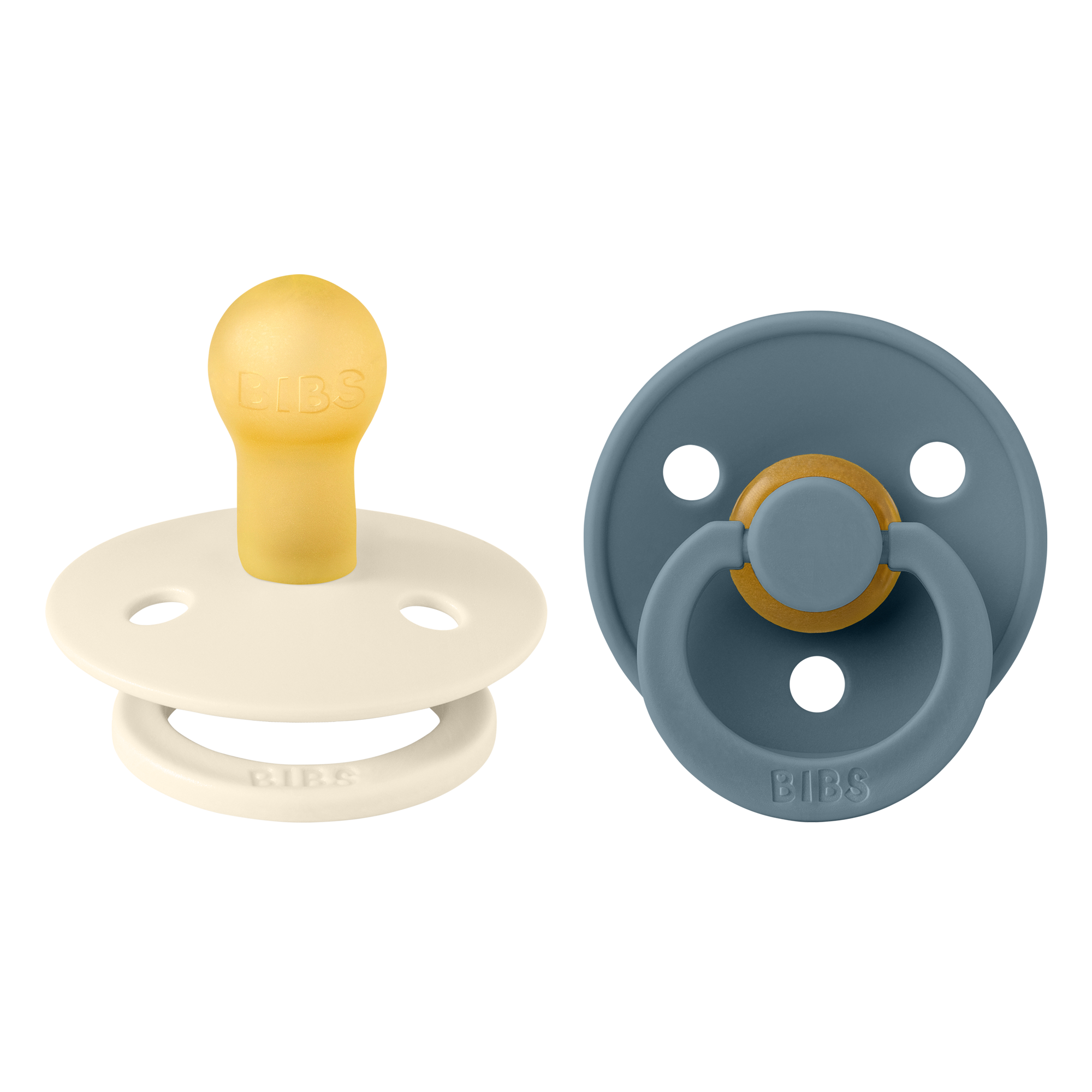 Bibs Pacifier 2 Pack - Ivory/Petrol