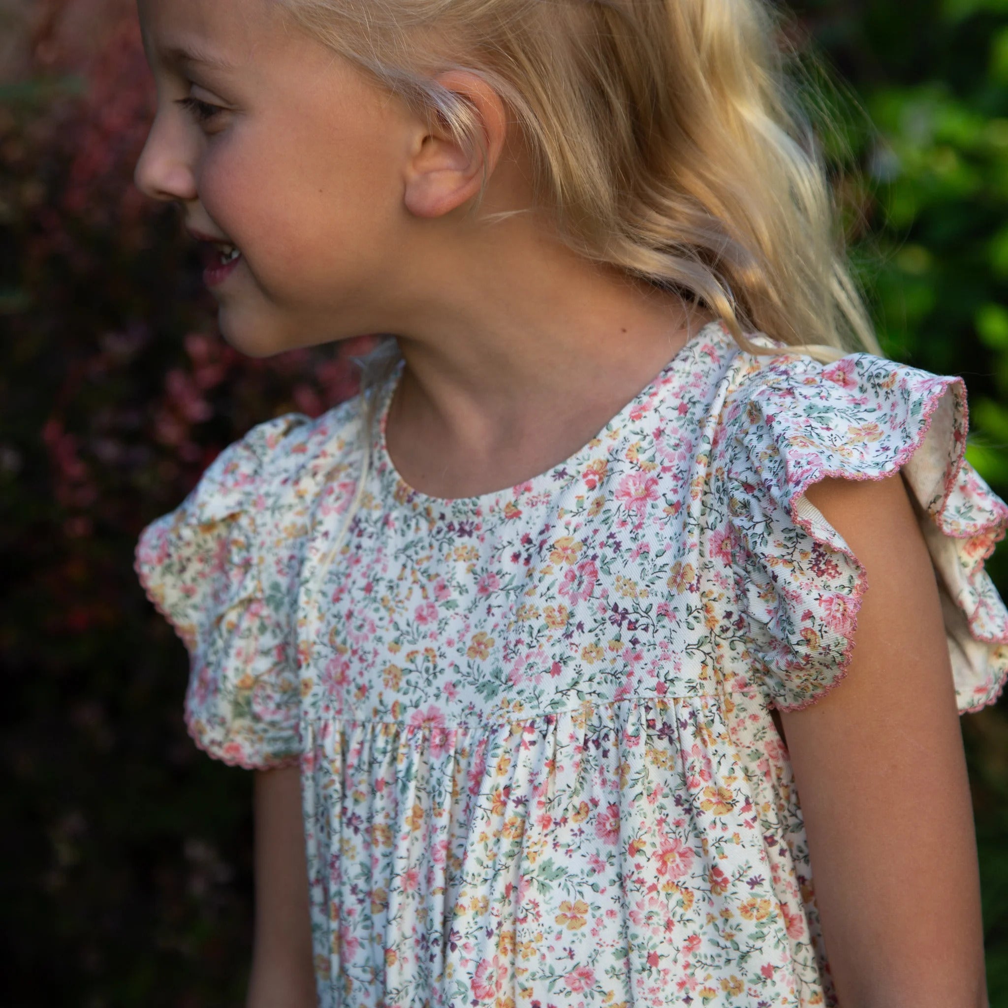 Hannah Baby Dress with Flutter Sleeves | Peach Meadow