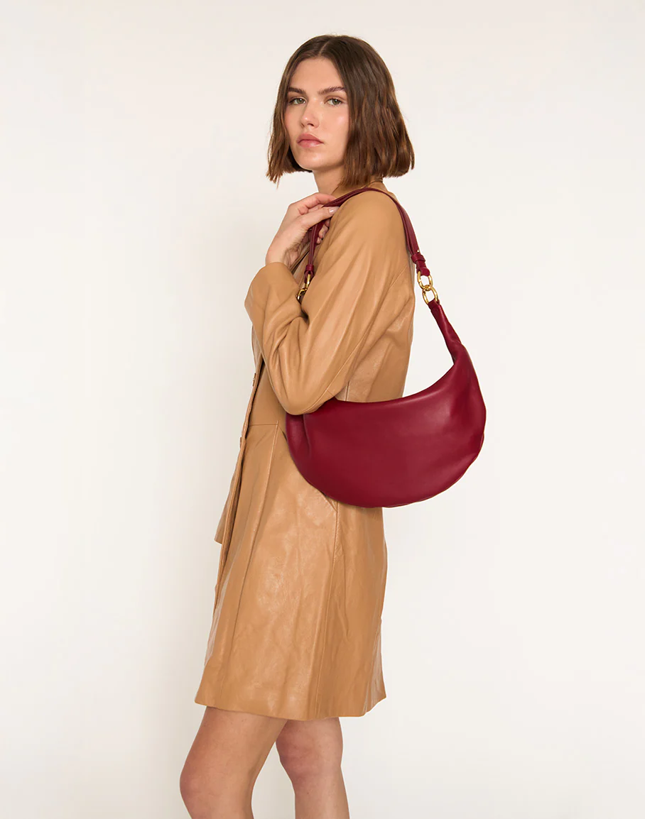 The Piccola Ring Bag Dark Cherry Red