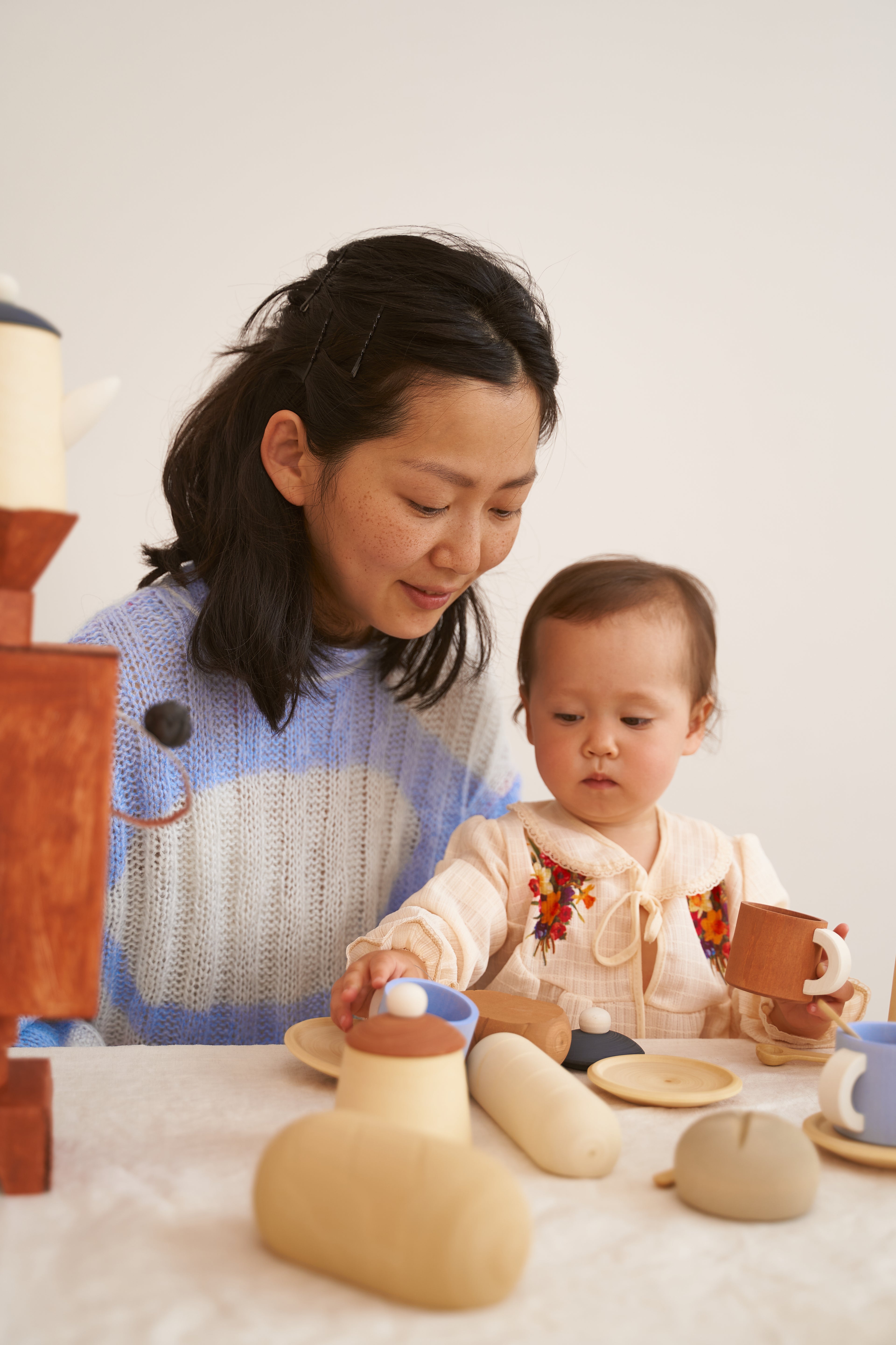 Terra & Blue Tea Set