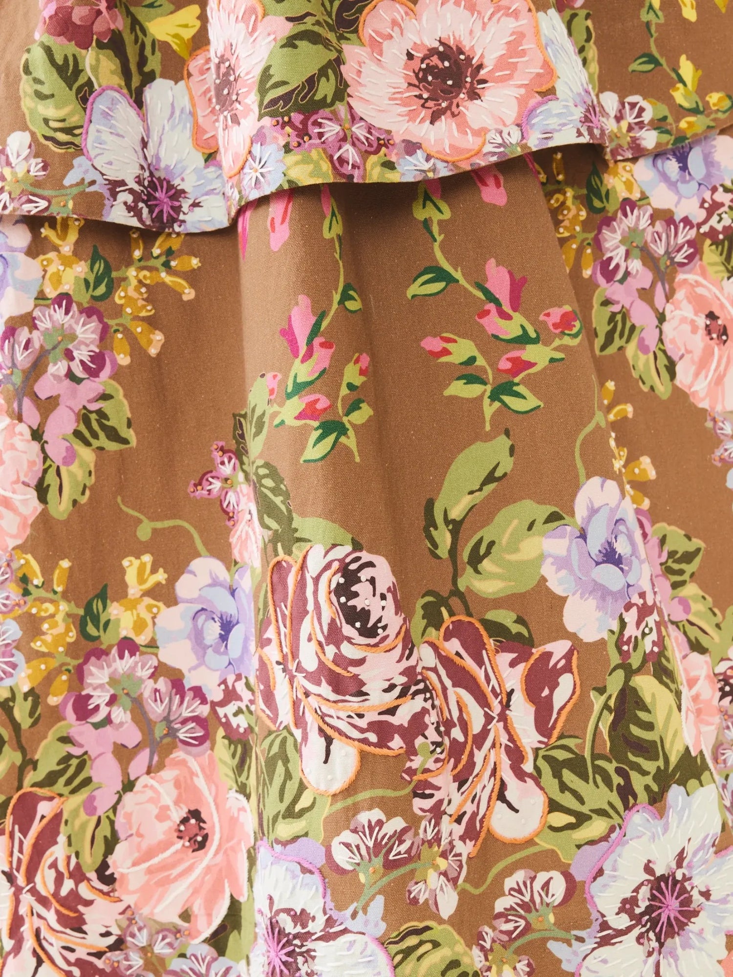 Daisy Dress - Caramel Victorian Floral