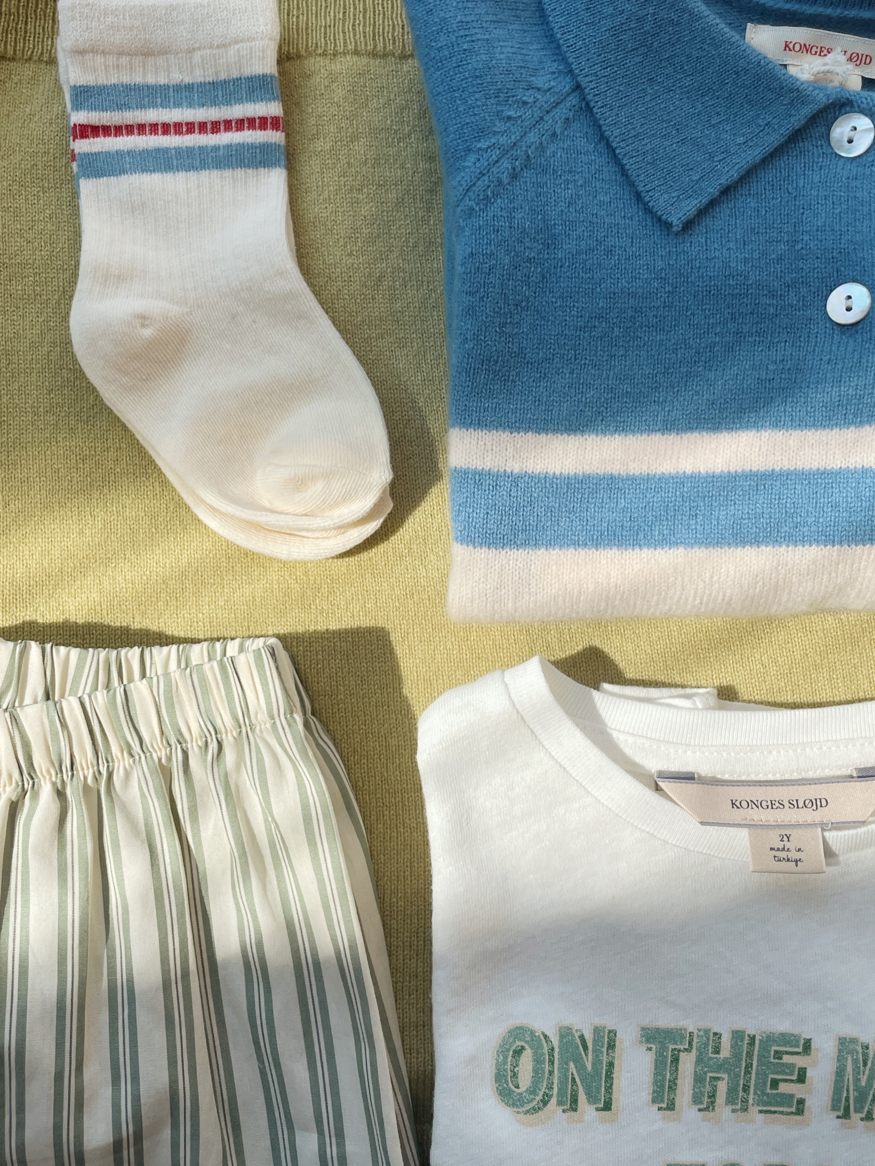 Azur Shorts - Basil Stripe