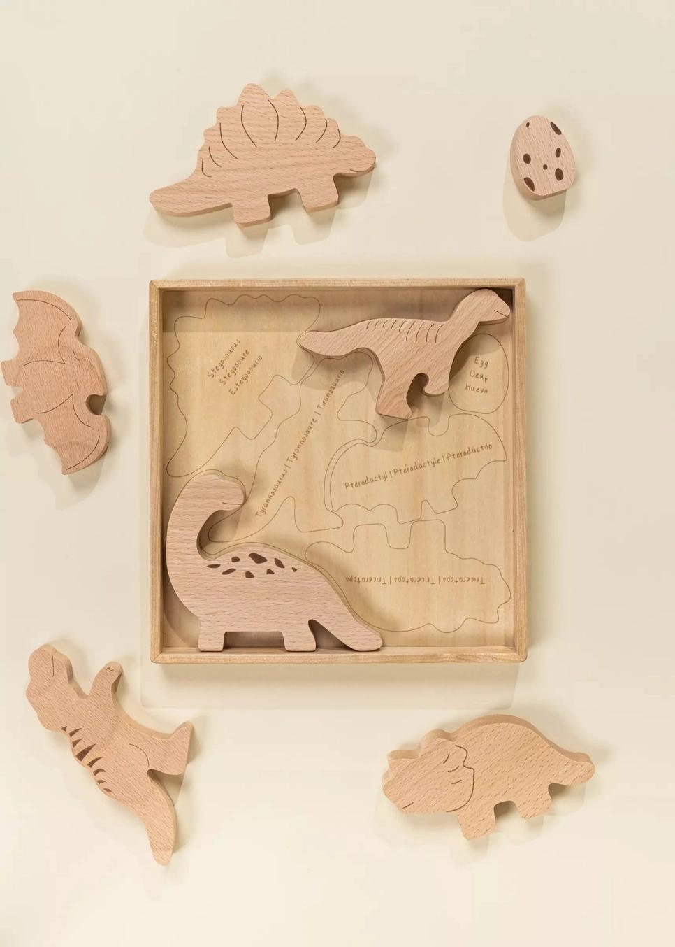 Wooden Balance Puzzle - Dino