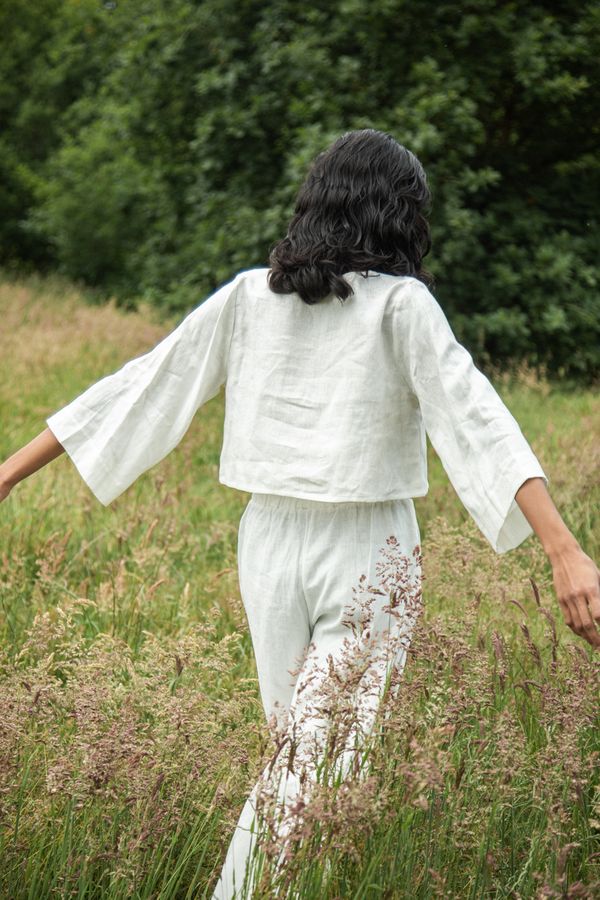 Zoya-May Linen Trouser in Snow White