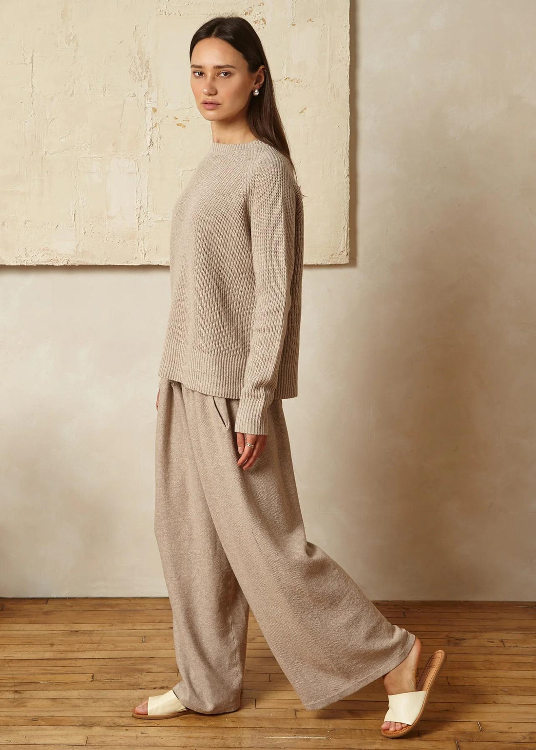 Misu Linen Wide Leg Pants Oat