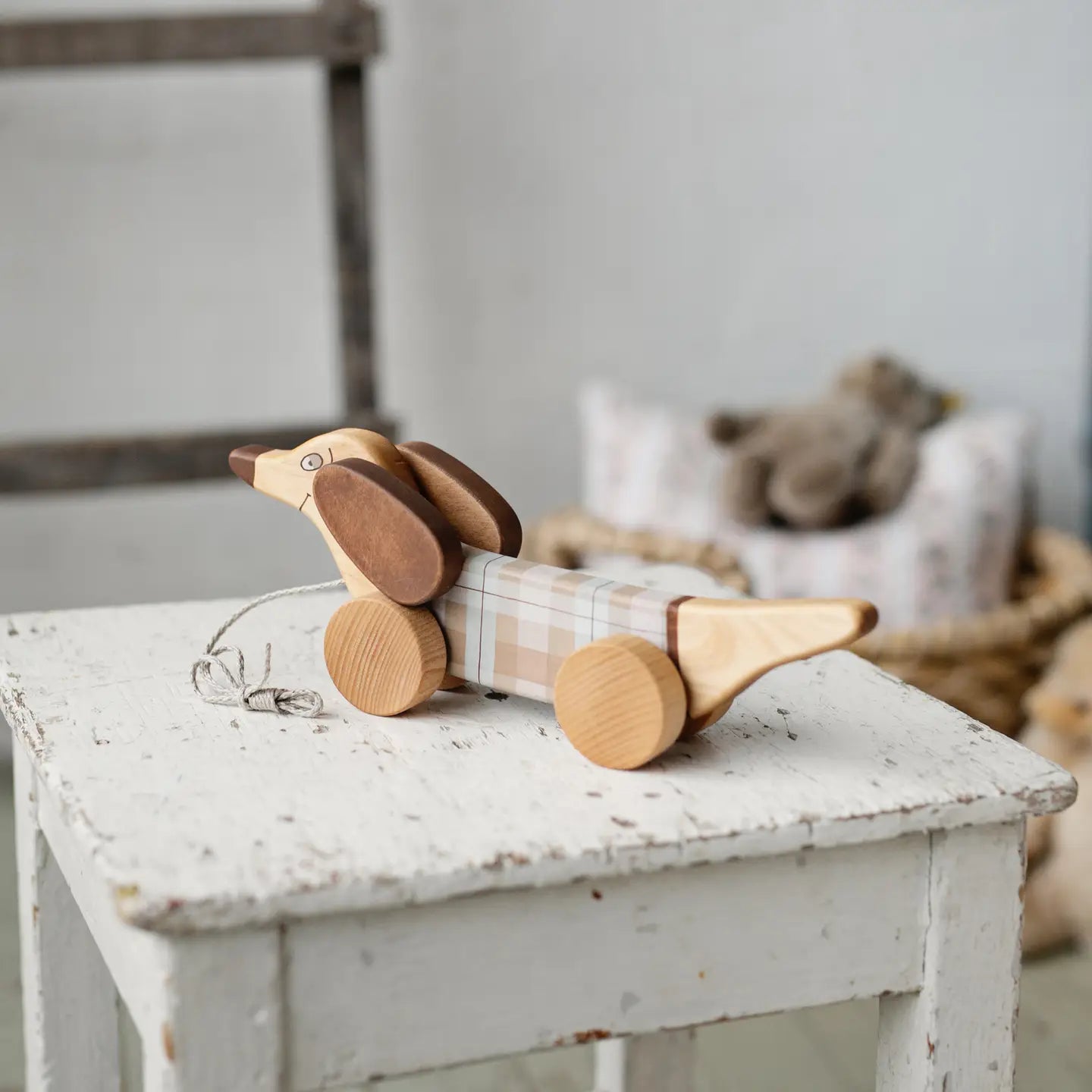 Pull Toy Pastel Sausage Dog