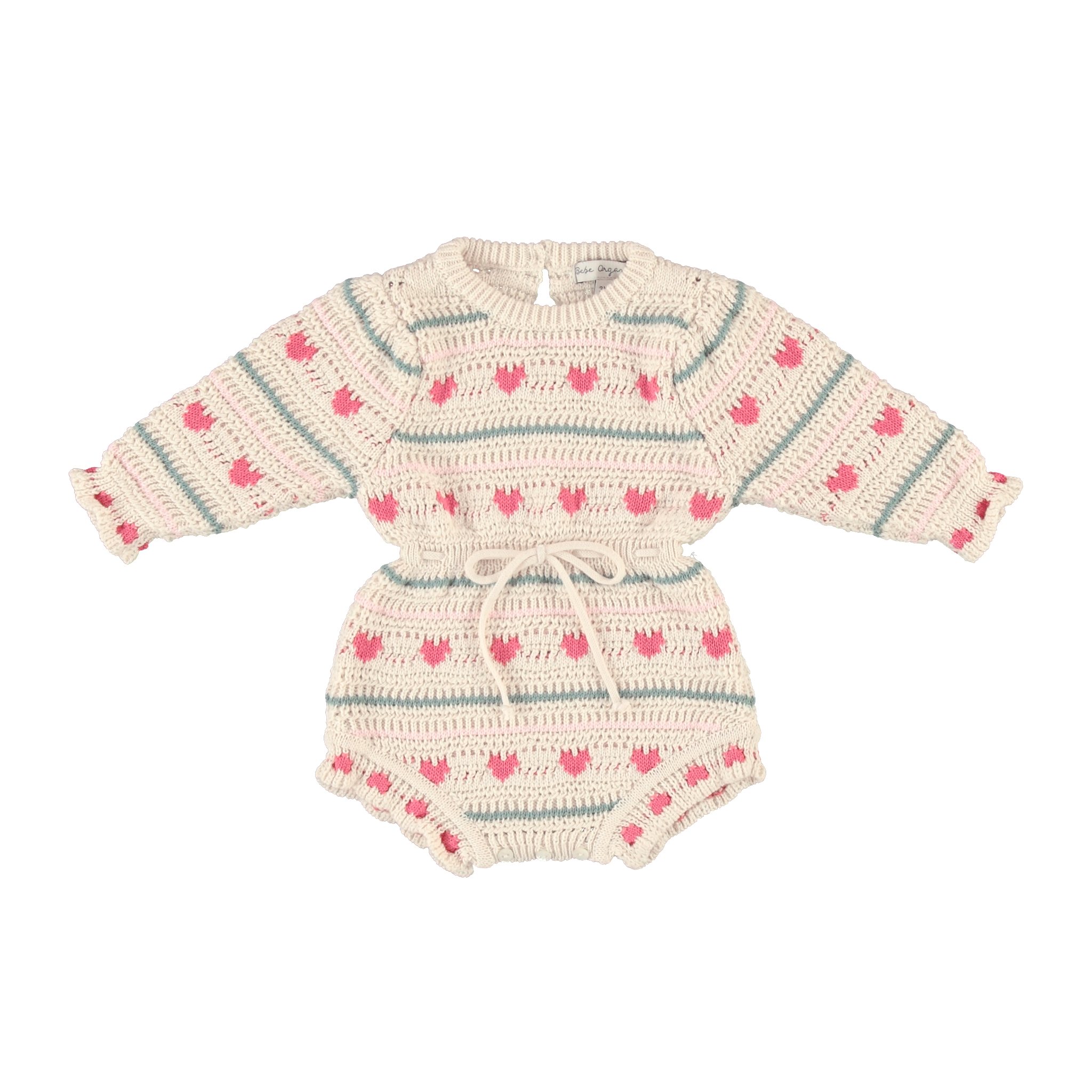 Josie Romper Heart Knit