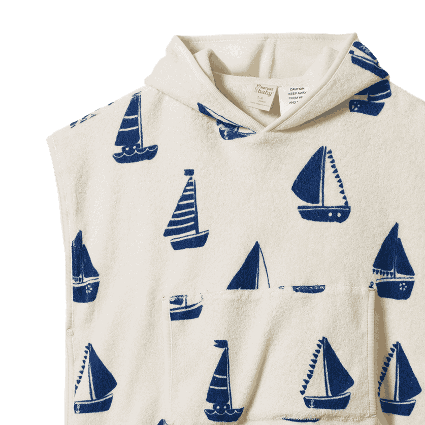 Poncho Towel - Regatta Print Terry