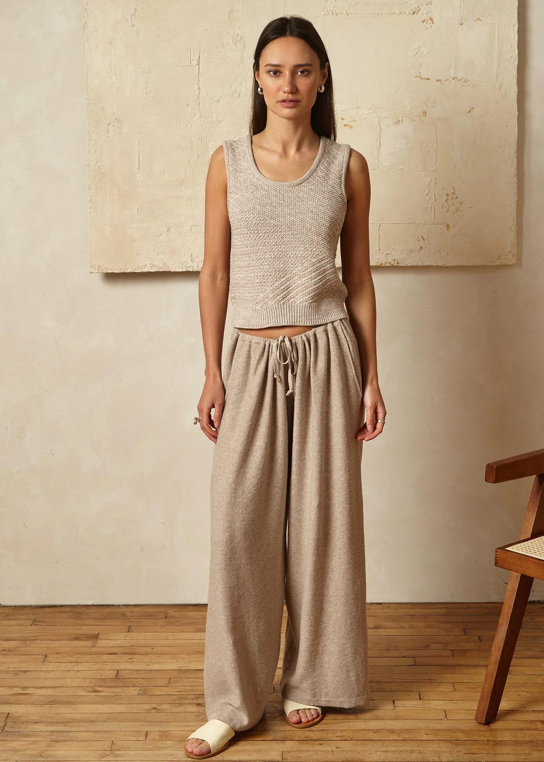 Misu Linen Wide Leg Pants Oat