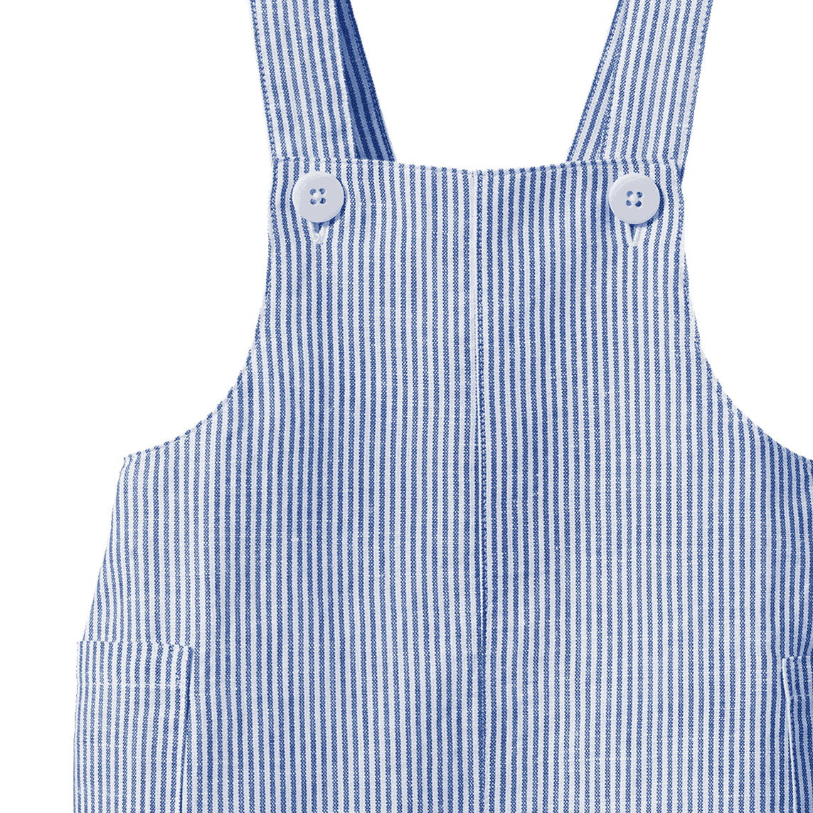 Tucker Overalls - Blue Stripe