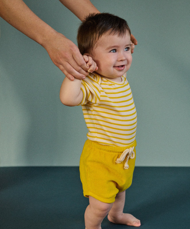 Short Sleeve Bodysuit - Sunburst Sailor Stripe
