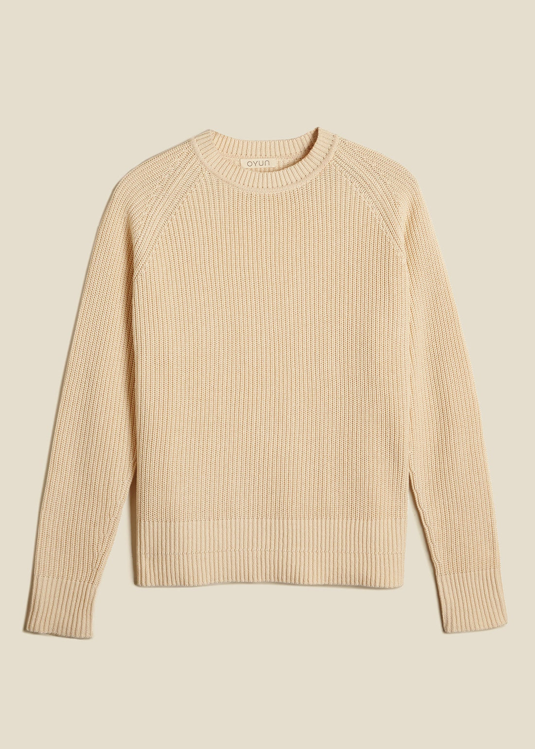 Romy Ribbed Crew Creme