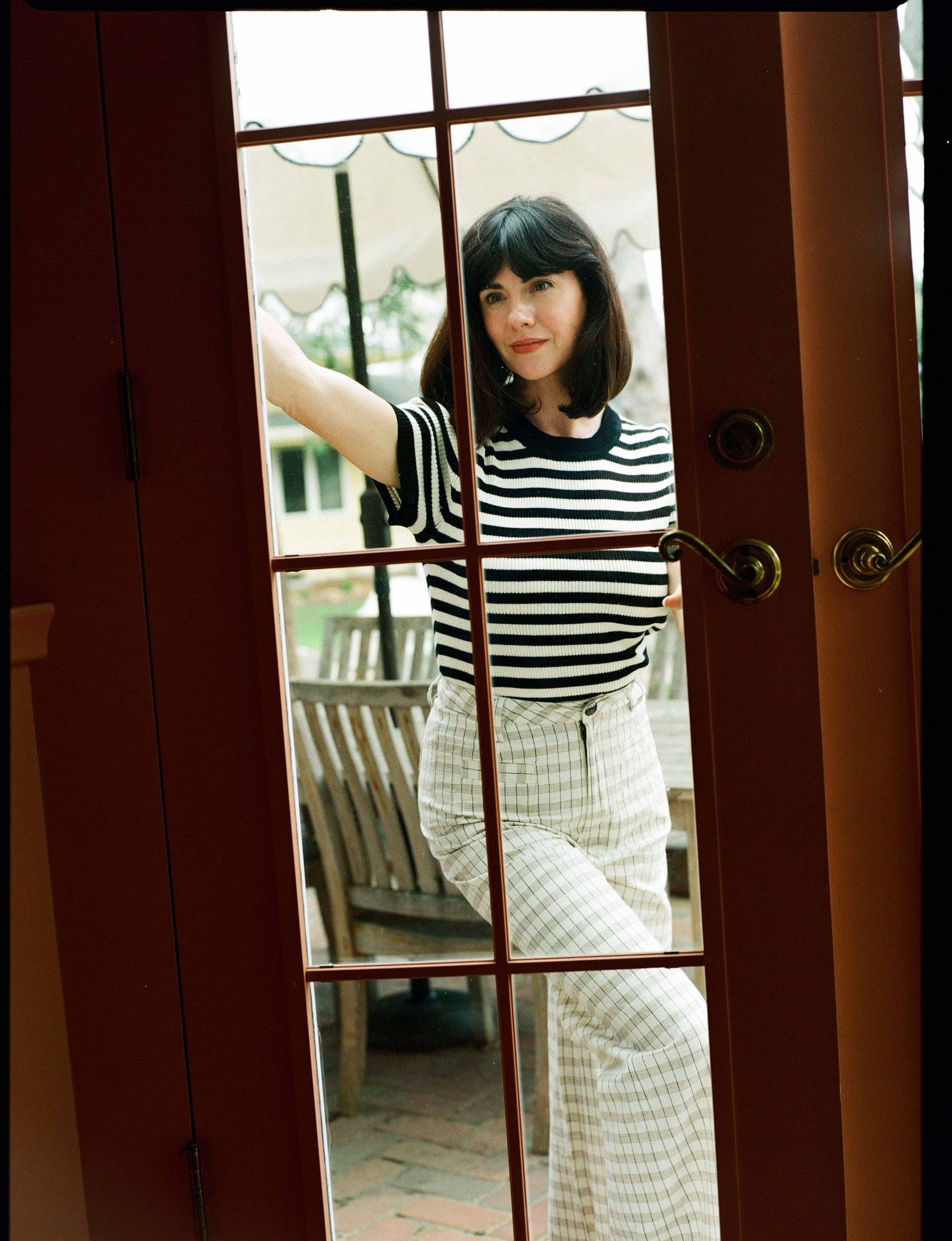 Jones Ribbed Tee| Stripe | Organic