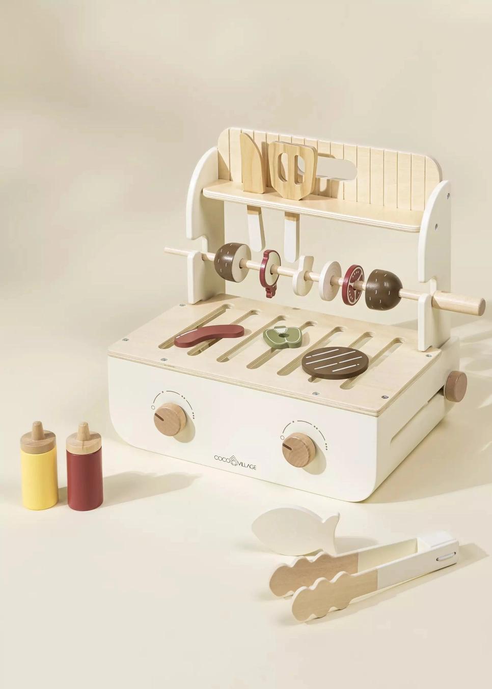Wooden Barbecue Playset and Accessories