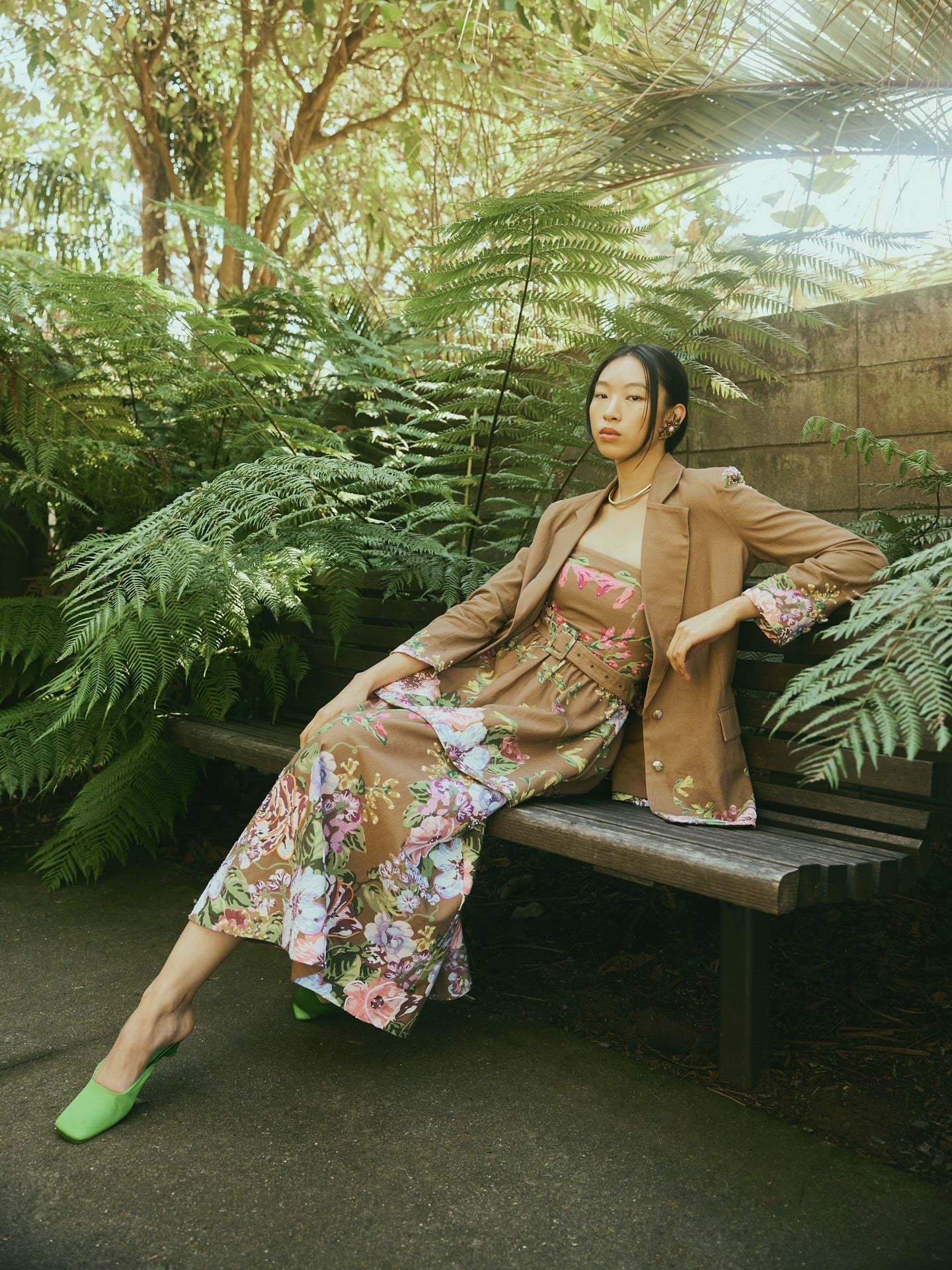 Daisy Dress - Caramel Victorian Floral