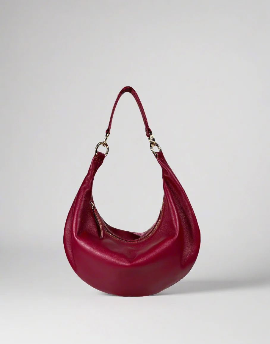 The Piccola Ring Bag Dark Cherry Red
