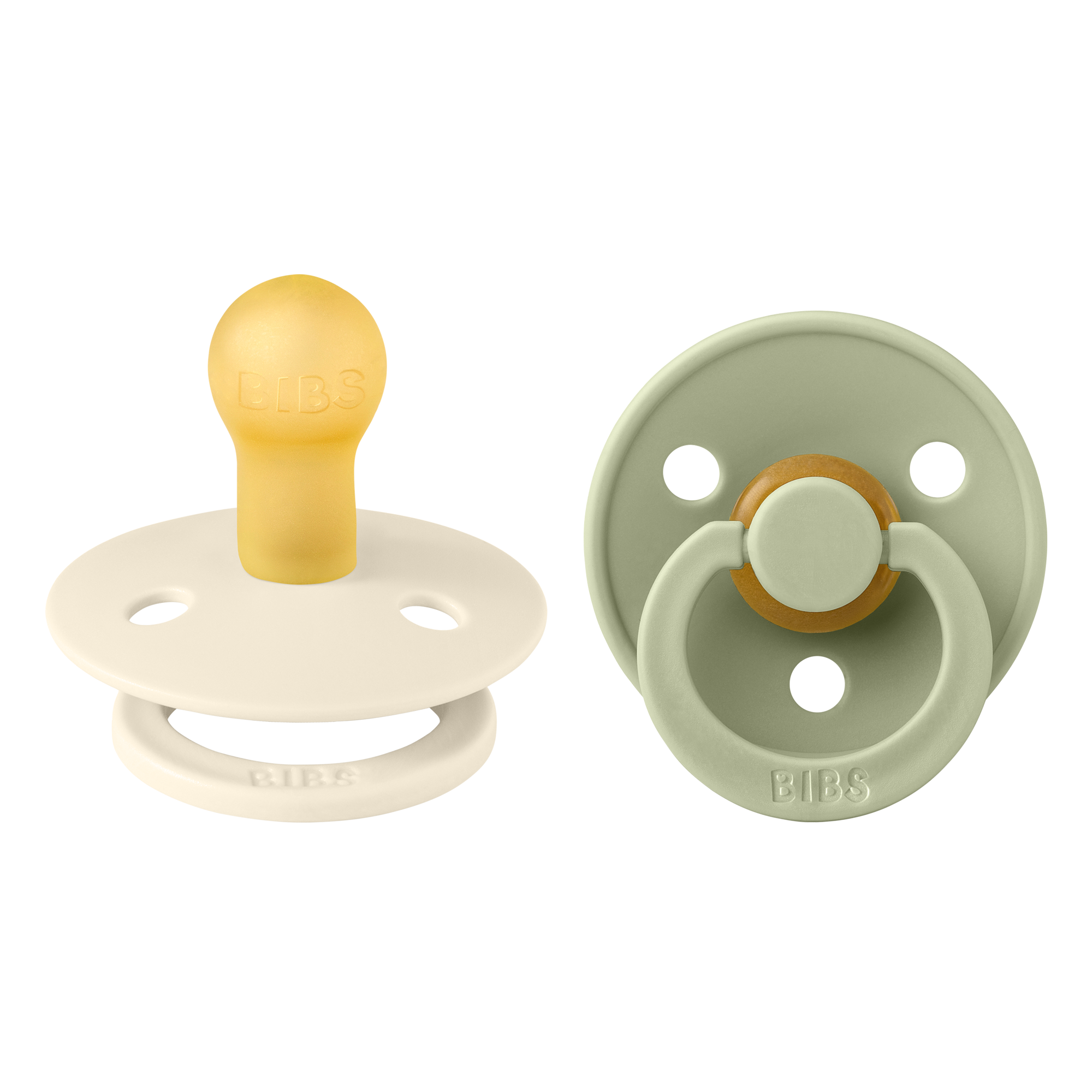Bibs Pacifier 2 Pack - Ivory/Sage