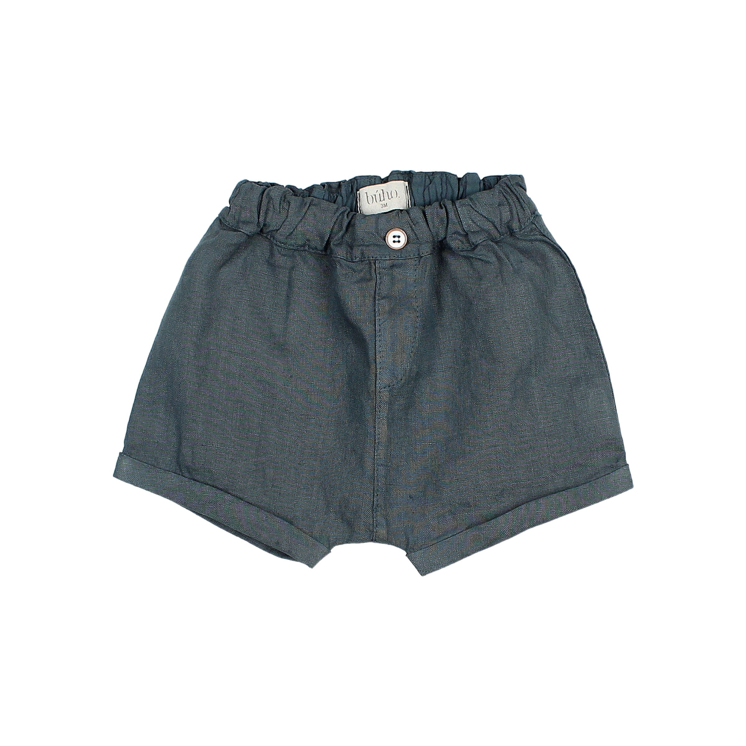 Baby Linen Shorts Blue Teal