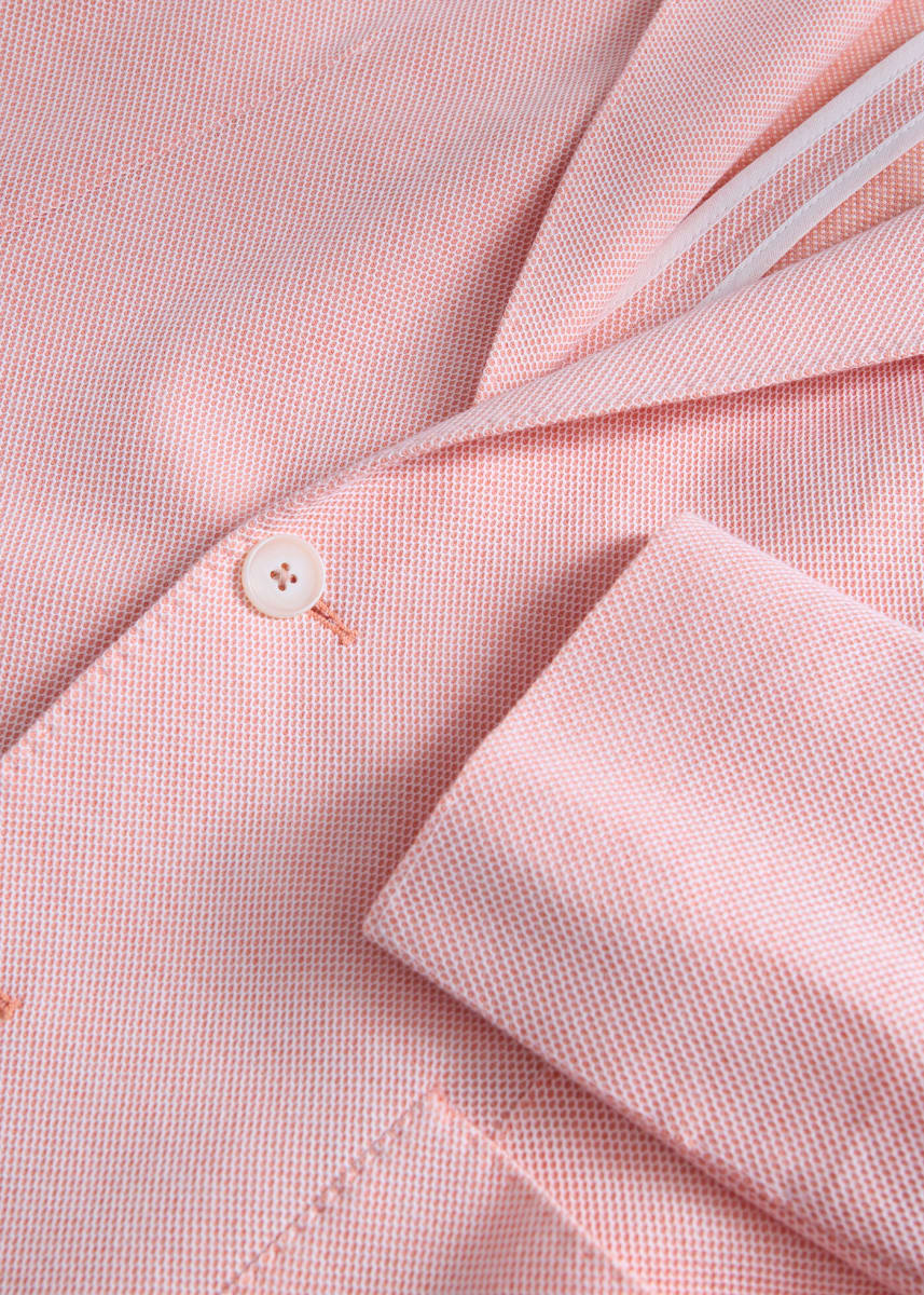 Cotton Pique Jacket - Peach