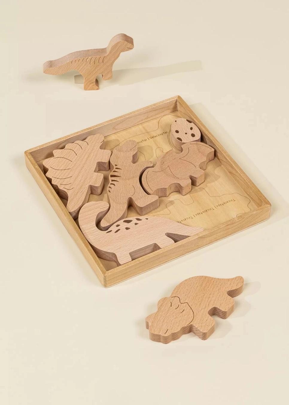 Wooden Balance Puzzle - Dino