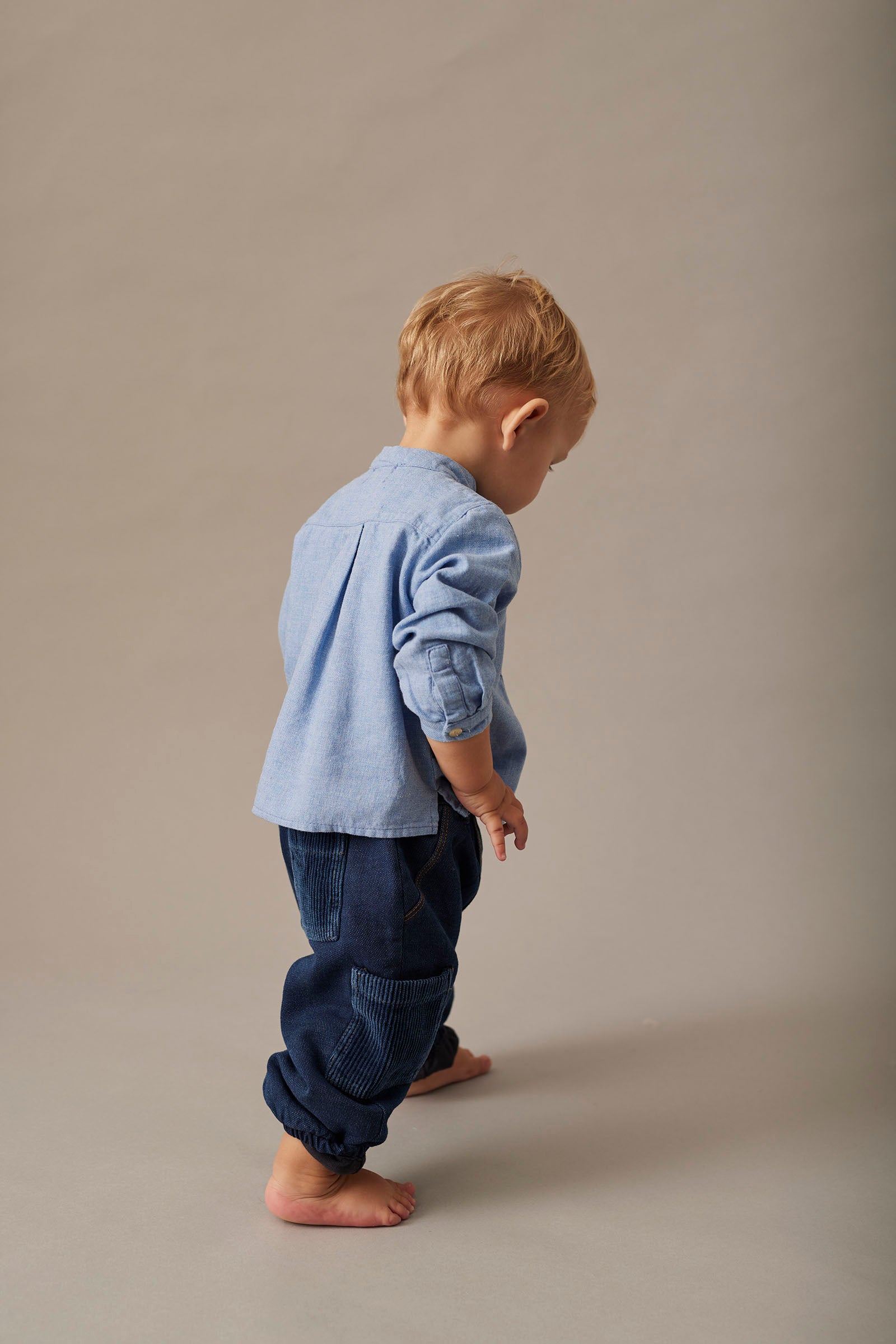 Dobby Denim Baby Pants