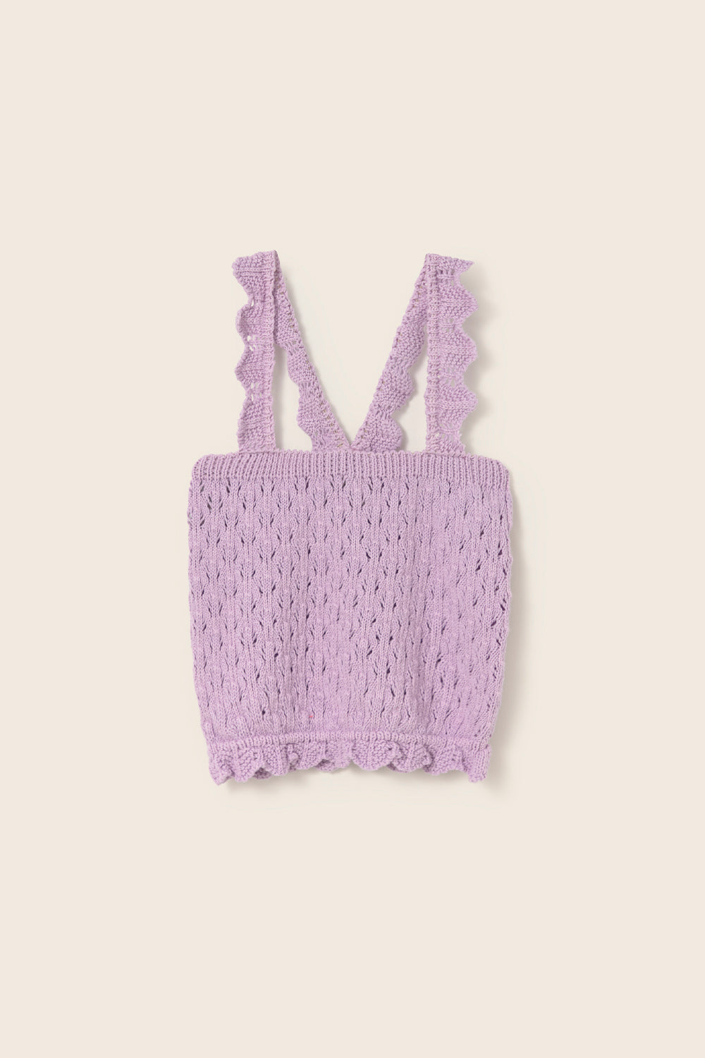 Openwork Tricot Top - Lavender