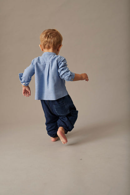 Dobby Denim Baby Pants