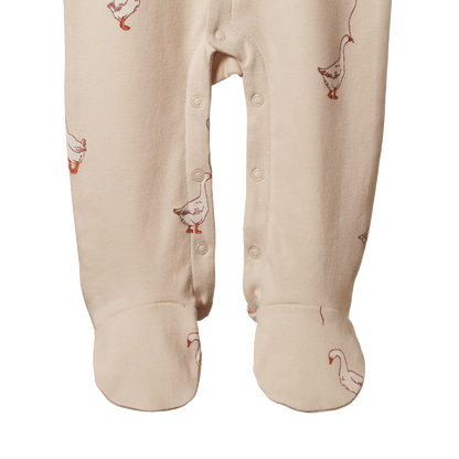 Cotton Stretch and Grow - Goose Lullaby Print