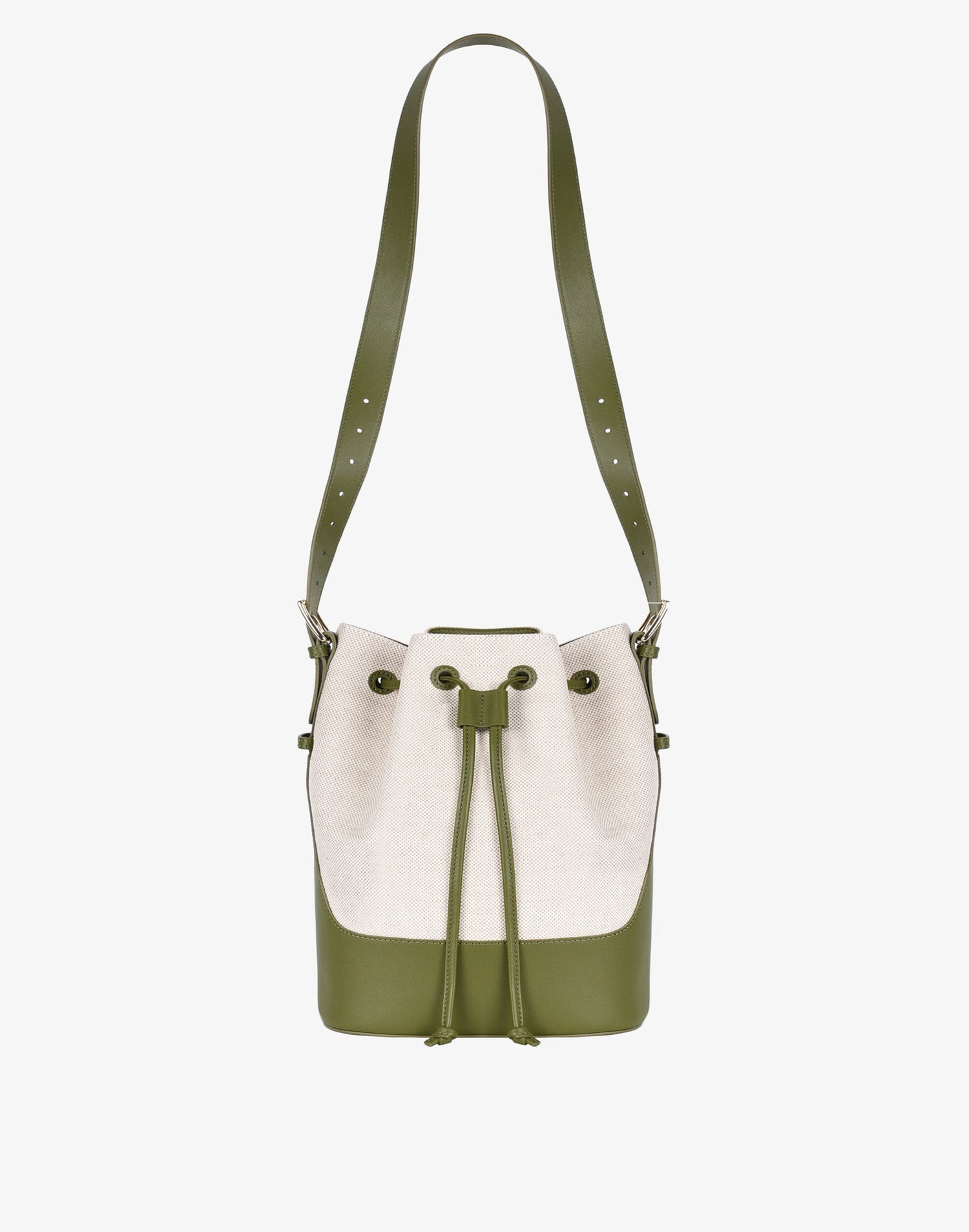 Canvas Cinch Bucket Bag Olive