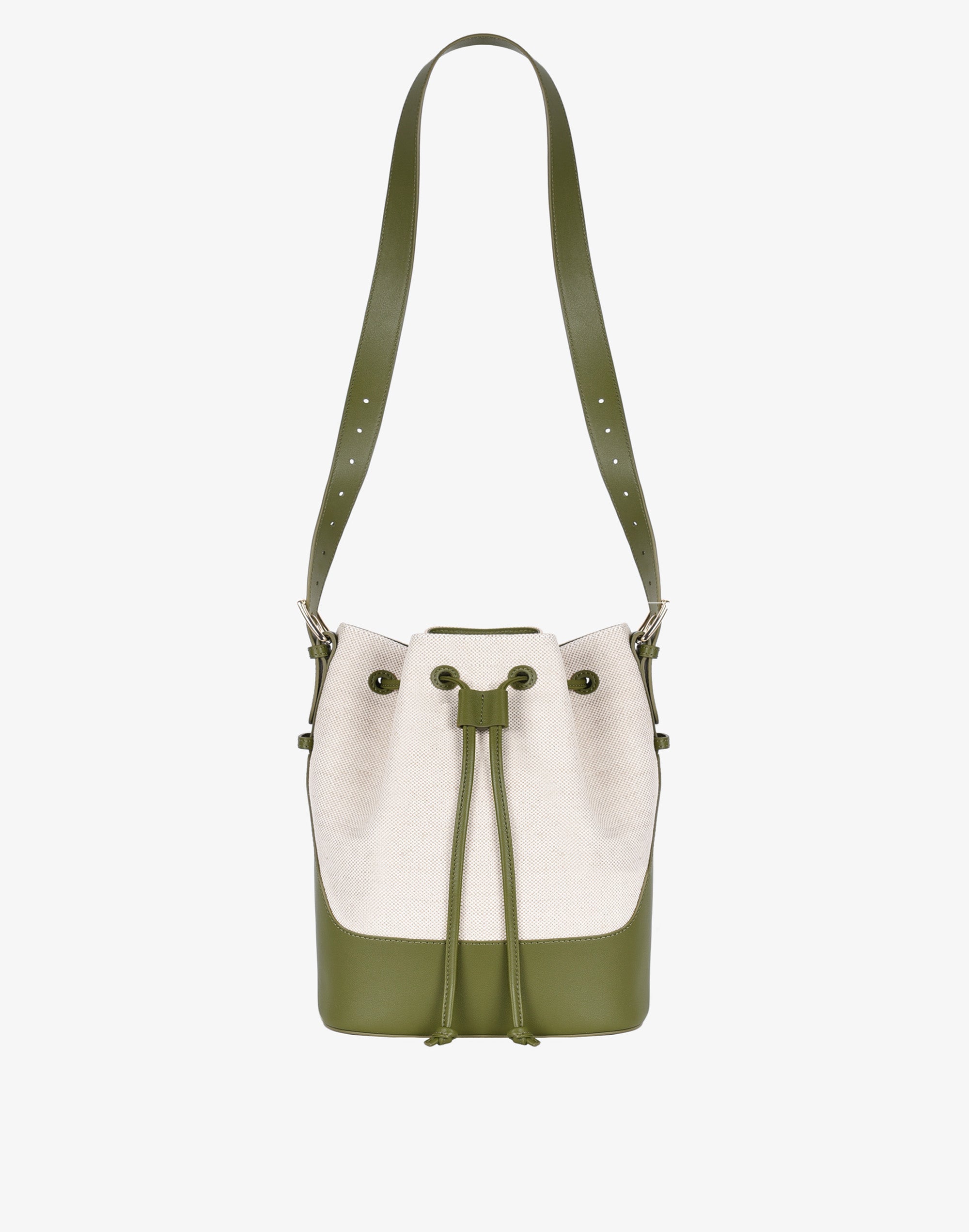 Canvas Cinch Bucket Bag Olive