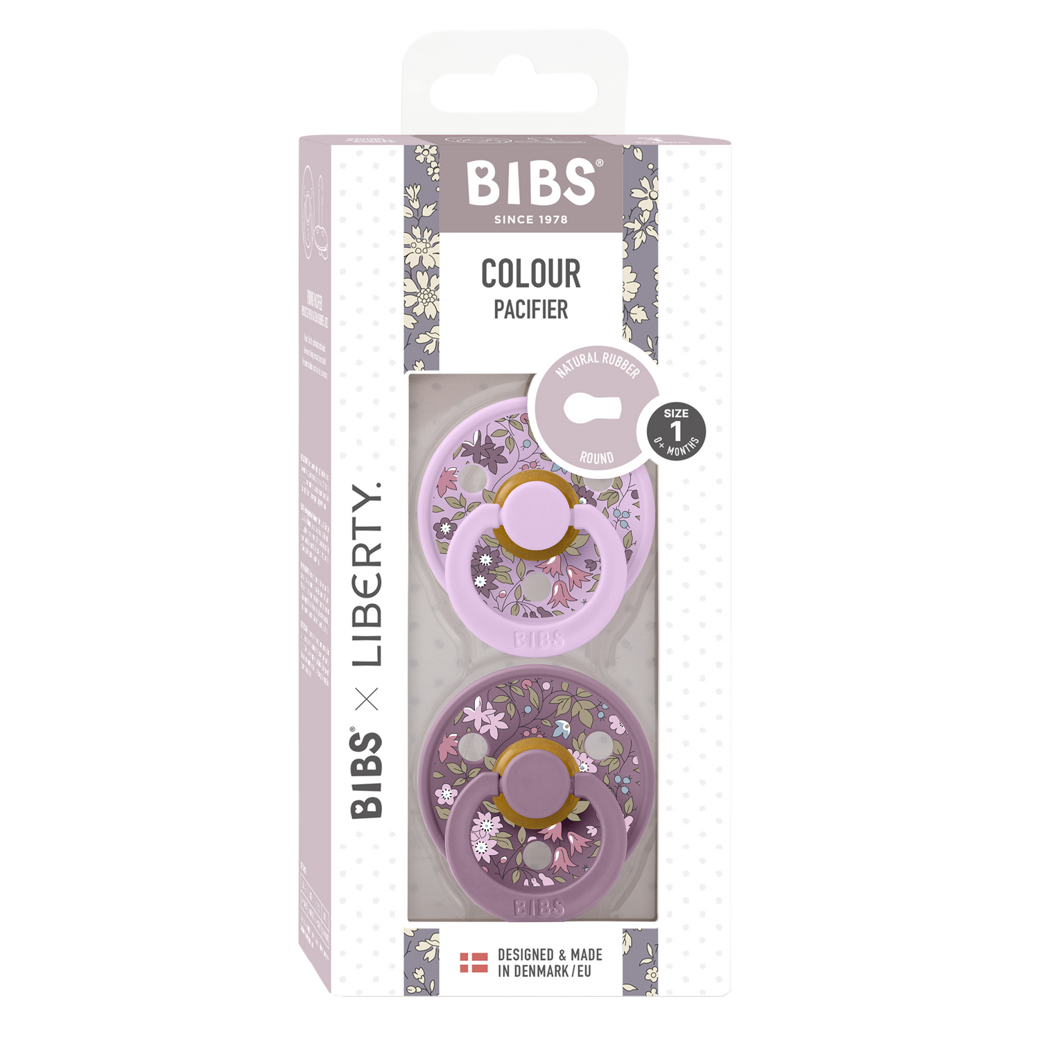 Bibs Pacifier x Liberty 2 Pack Chamomile Lawn - Violet Sky Mix