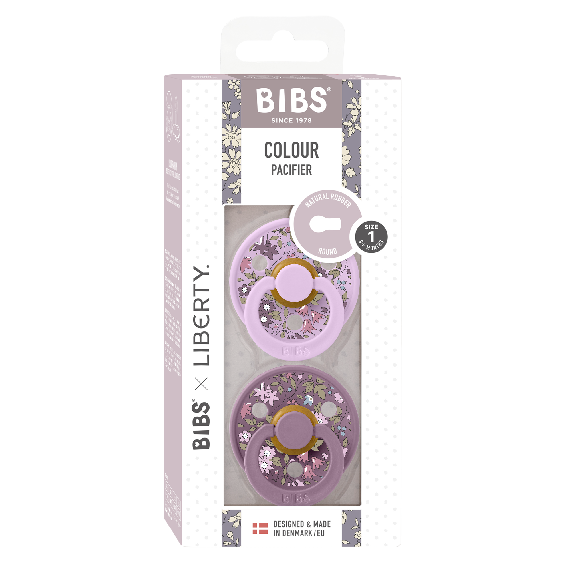 Bibs Pacifier x Liberty 2 Pack Chamomile Lawn - Violet Sky Mix