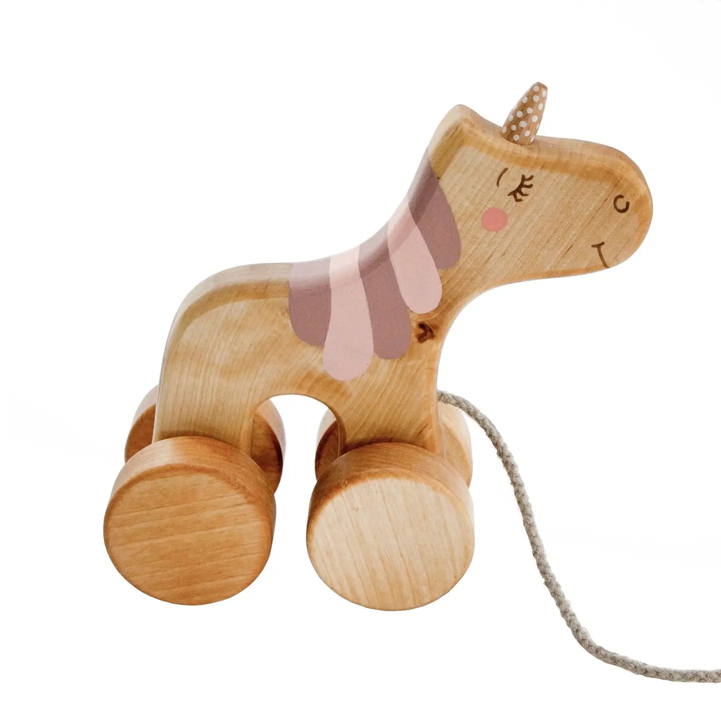 Pull Toy Unicorn - Pink