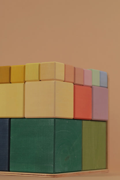 Big Triple Cubes Set Colorful