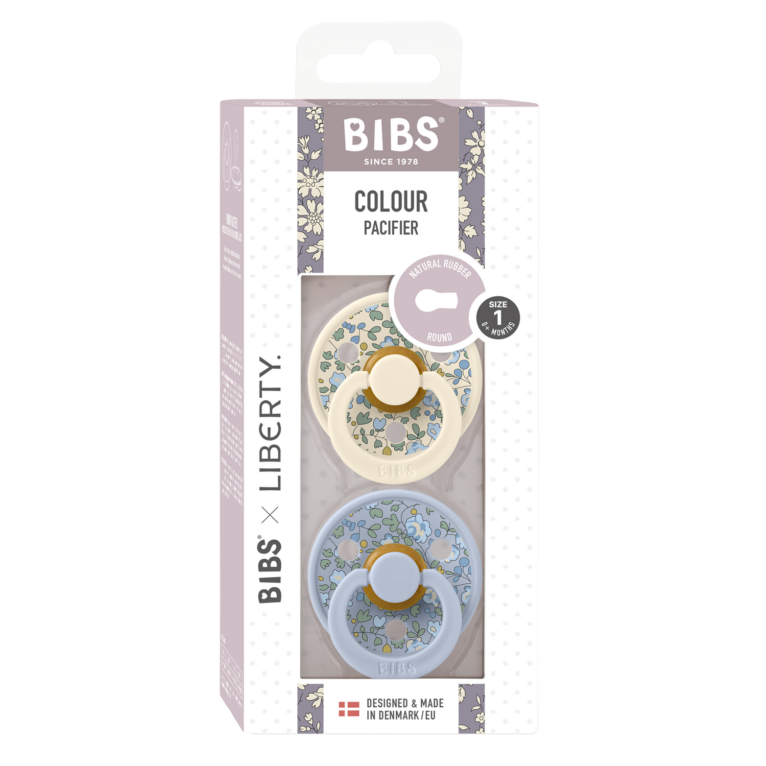 Bibs Pacifier x Liberty 2 Pack - Dusty Blue Mix