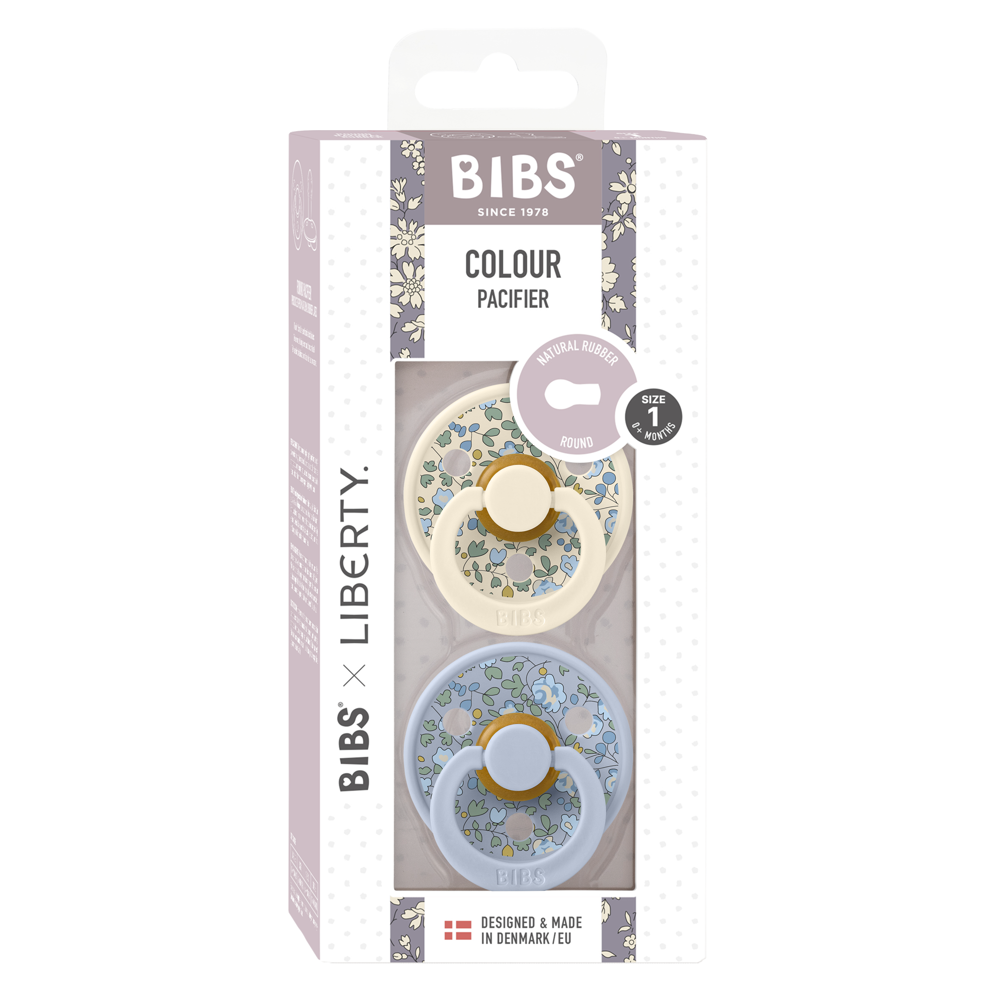 Bibs Pacifier x Liberty 2 Pack - Dusty Blue Mix
