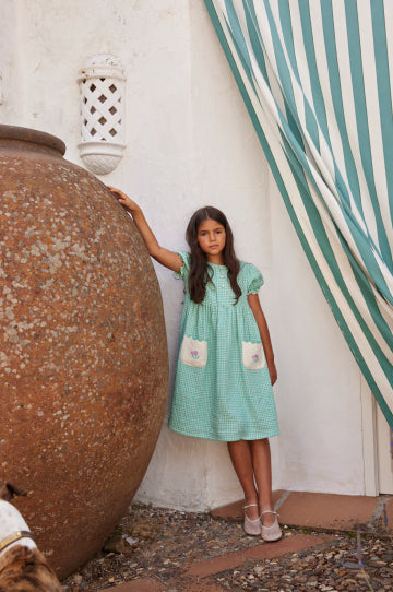 Amber Dress Mediterranean Check