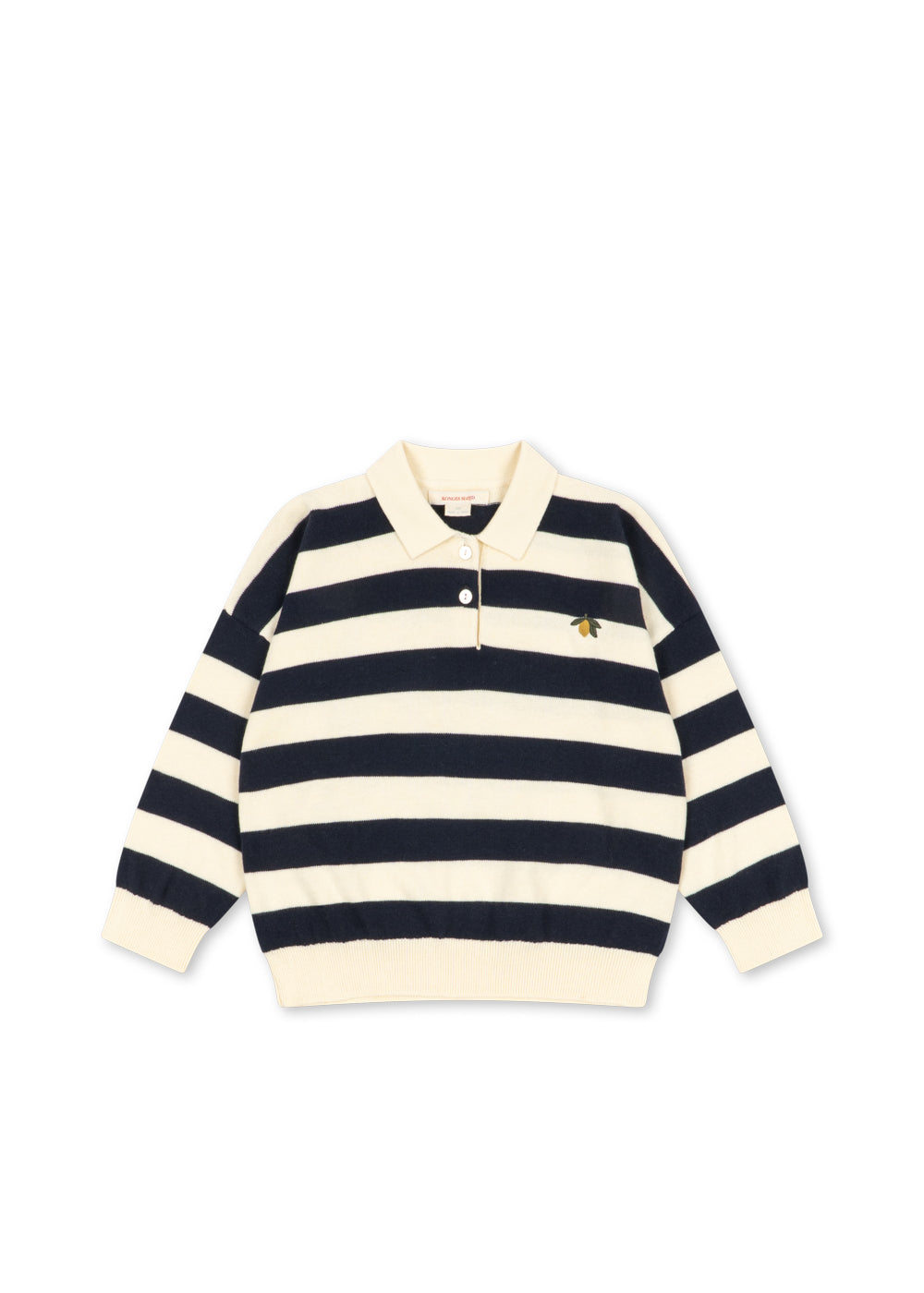 Manis Knit Baby Polo - Navy Stripe